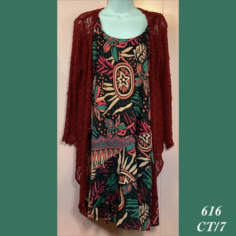 616 - CT/7 , Shrug  , Red , ( dress not included )