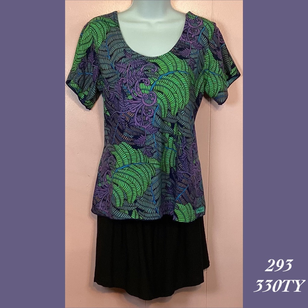 293X - 330TY , Sleeved bias cut top plus size