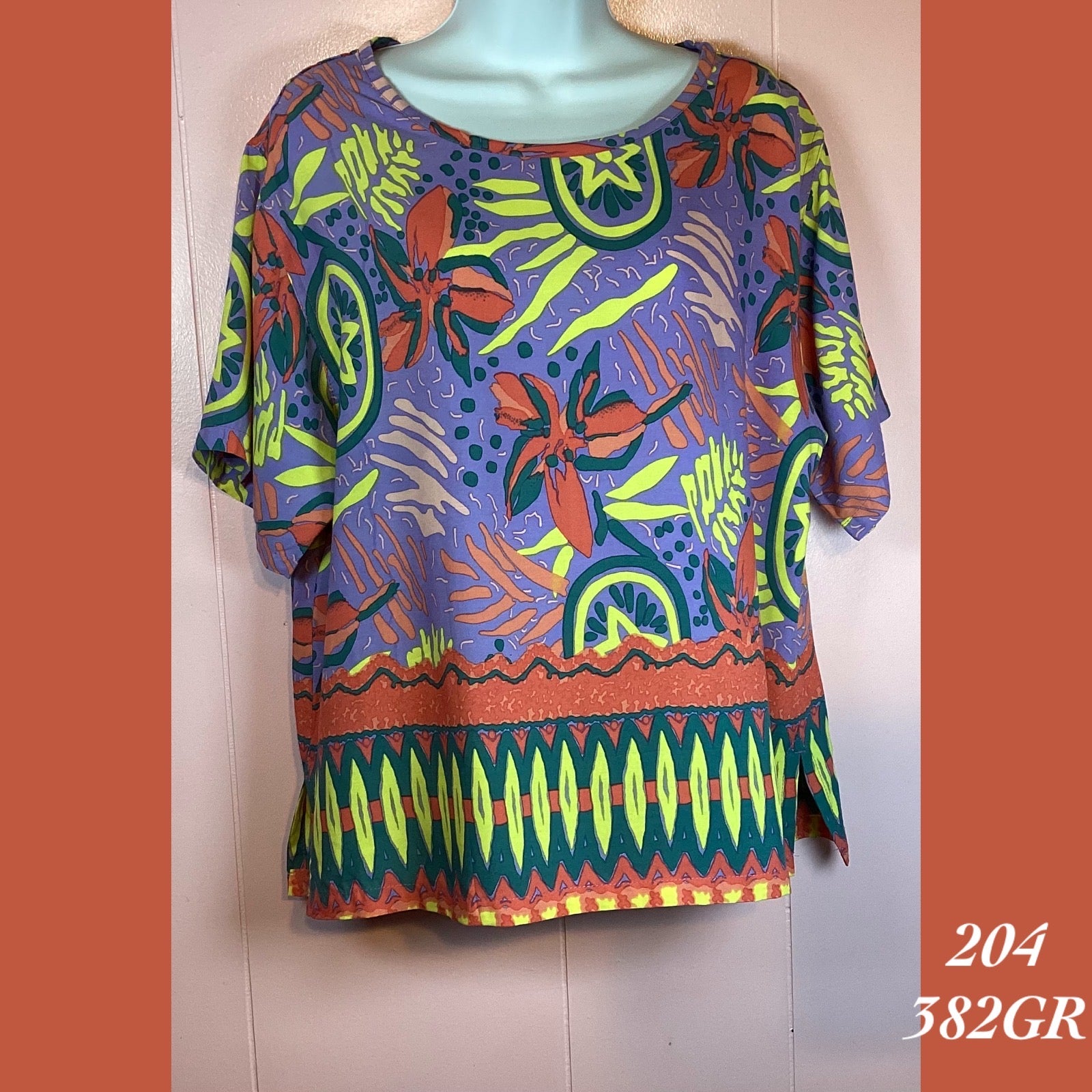 204 - 382GR , Sleeved blouse