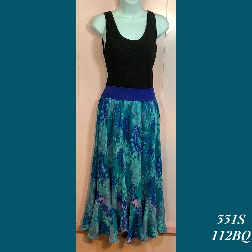 331S - 112BQ , Spiral skirt with lycra waistband