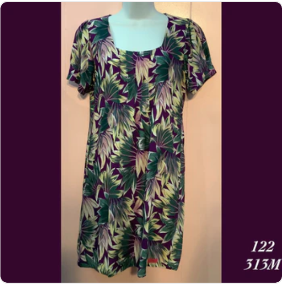 122X - 313M ,  Pleated Sleeved dress with pockets plus size