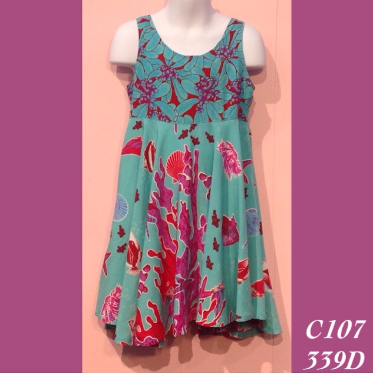 C107 - 339D , Tie Back Circle Dress