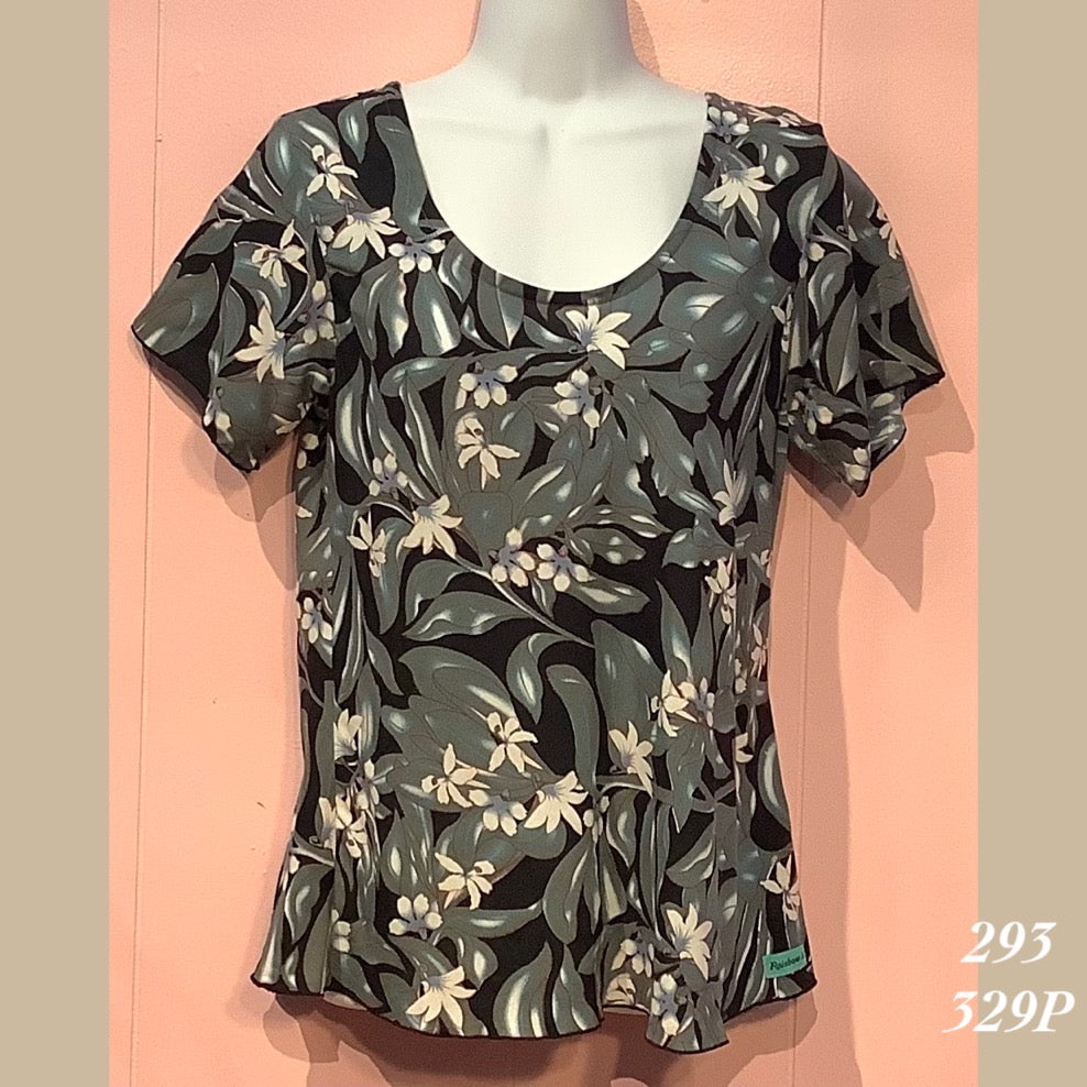 293X - 329P , Sleeved bias cut top plus size