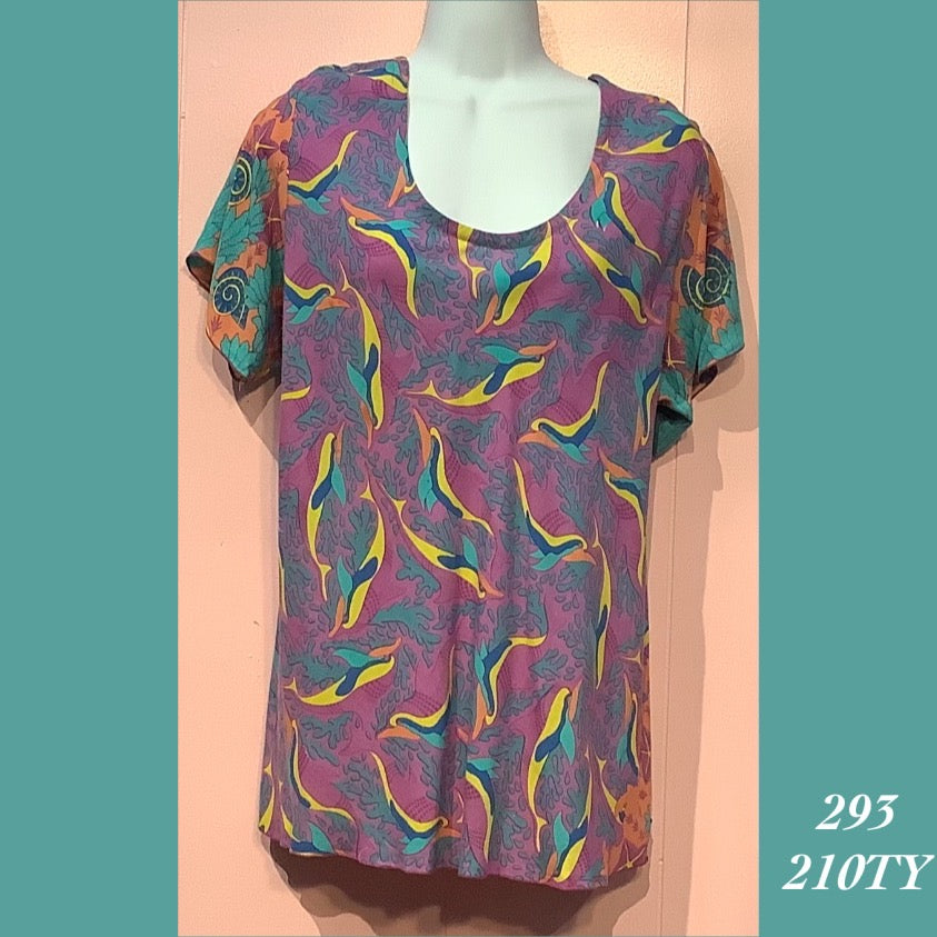 293X - 210TY , Sleeved bias top plus size
