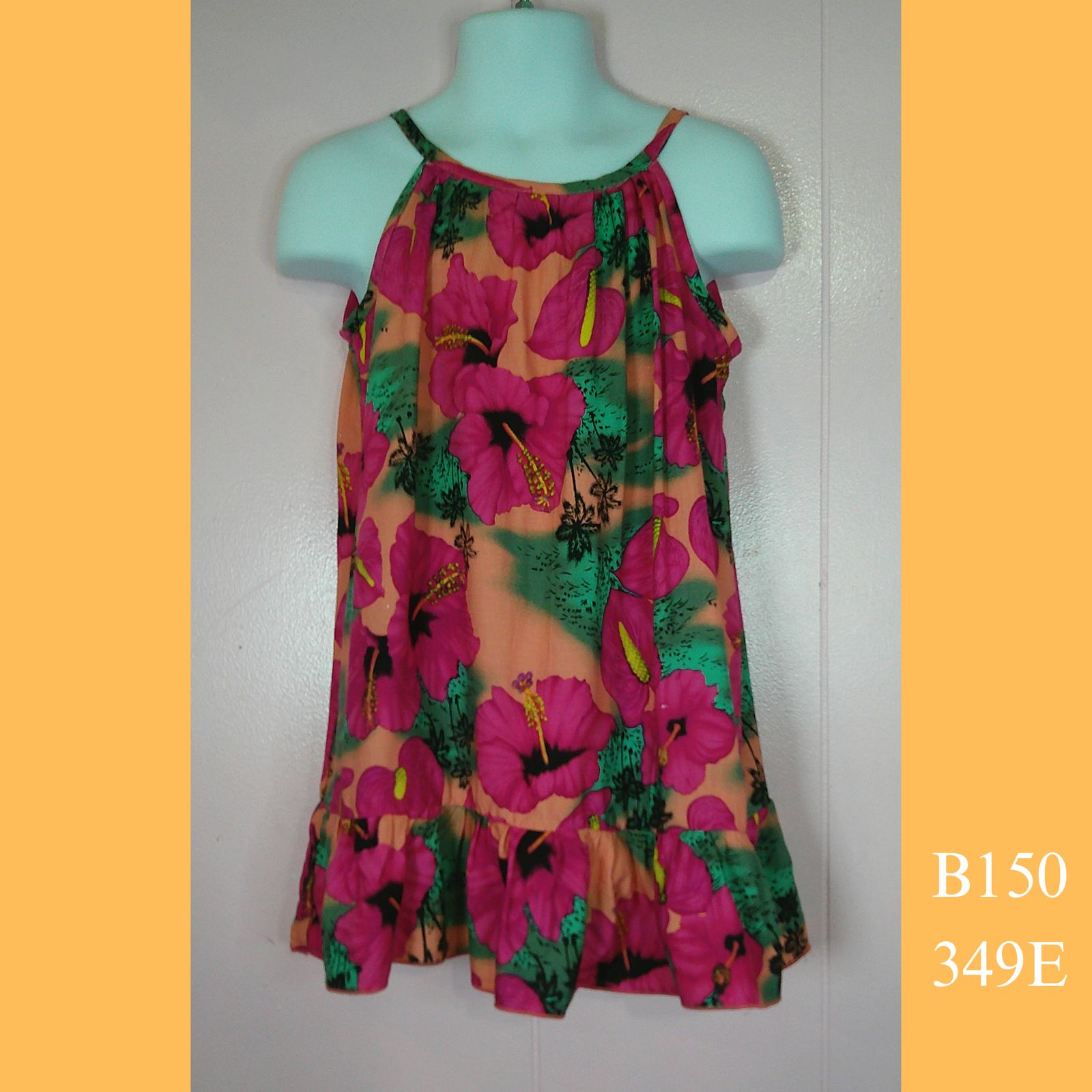 B150 - 349E, Drawstring Back ALine Dress