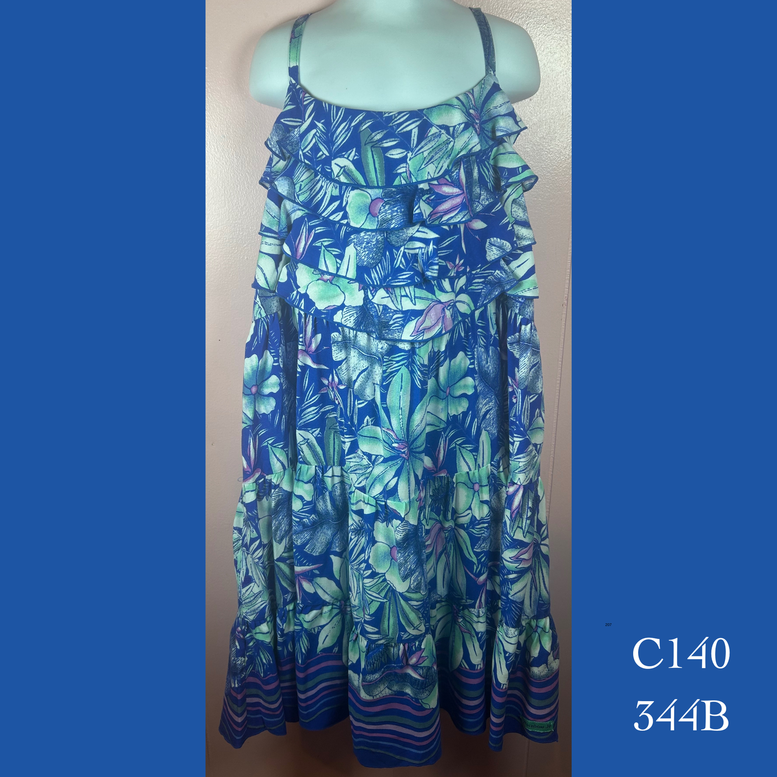 C140 - 344B, Ruffle Top Tier Dress