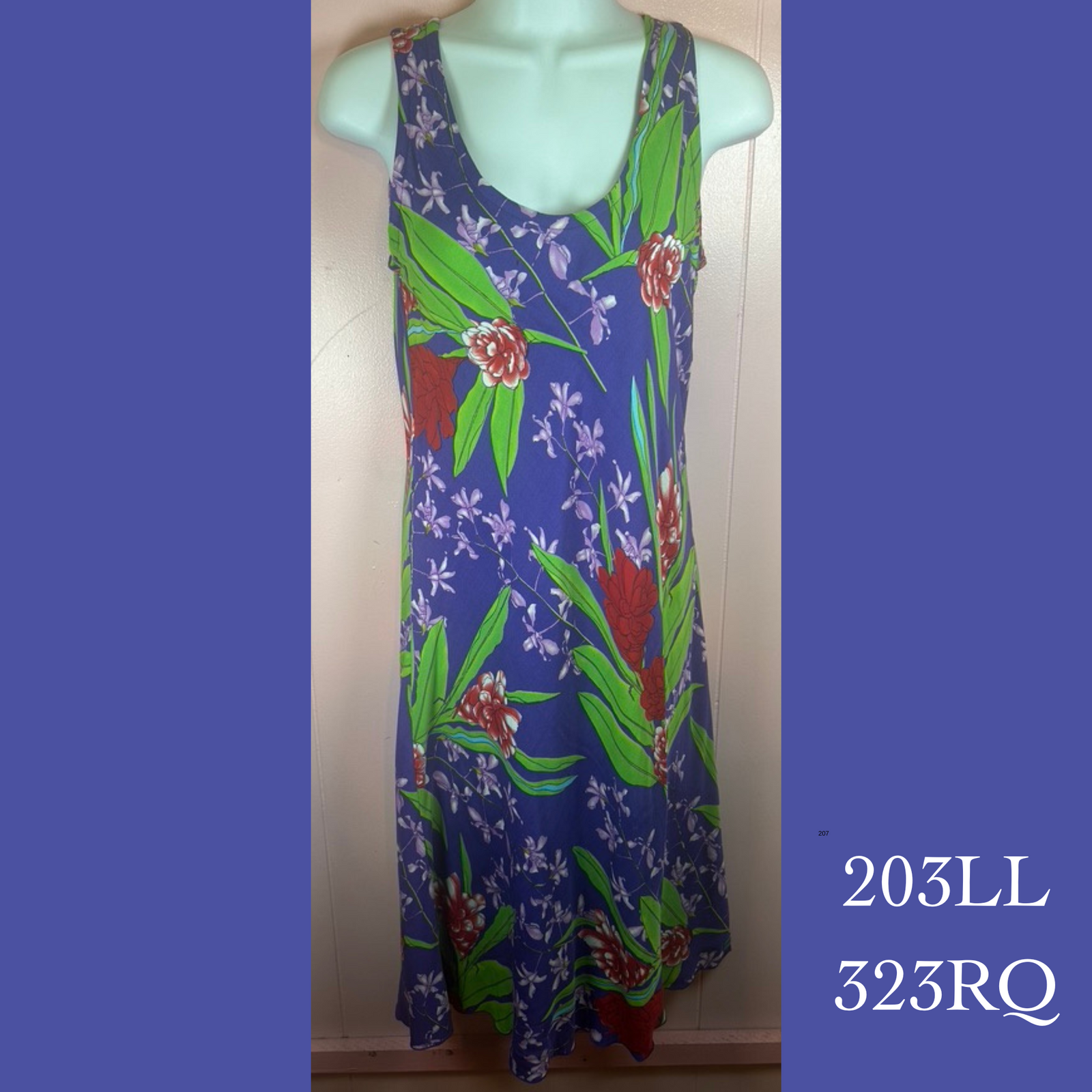 1203LL - 323RQ , Tank dress