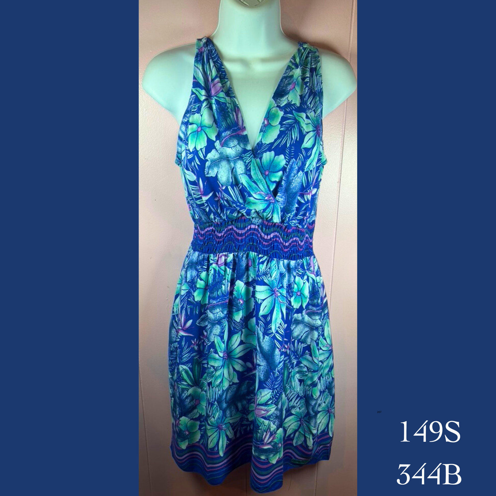 149S - 344B, Halter Back Dress