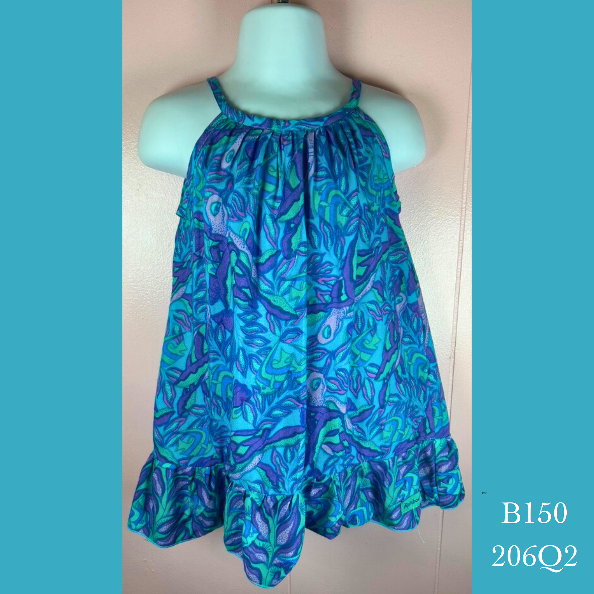 B150 - 206Q2 , Draw string back dress