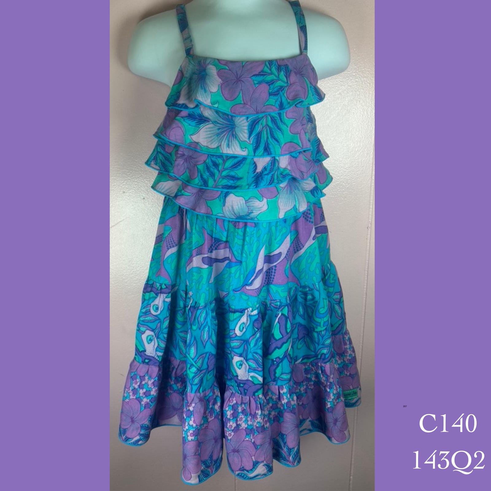 C140 - 143Q2, Rainbow Jo Ruffle Top Teir Dress