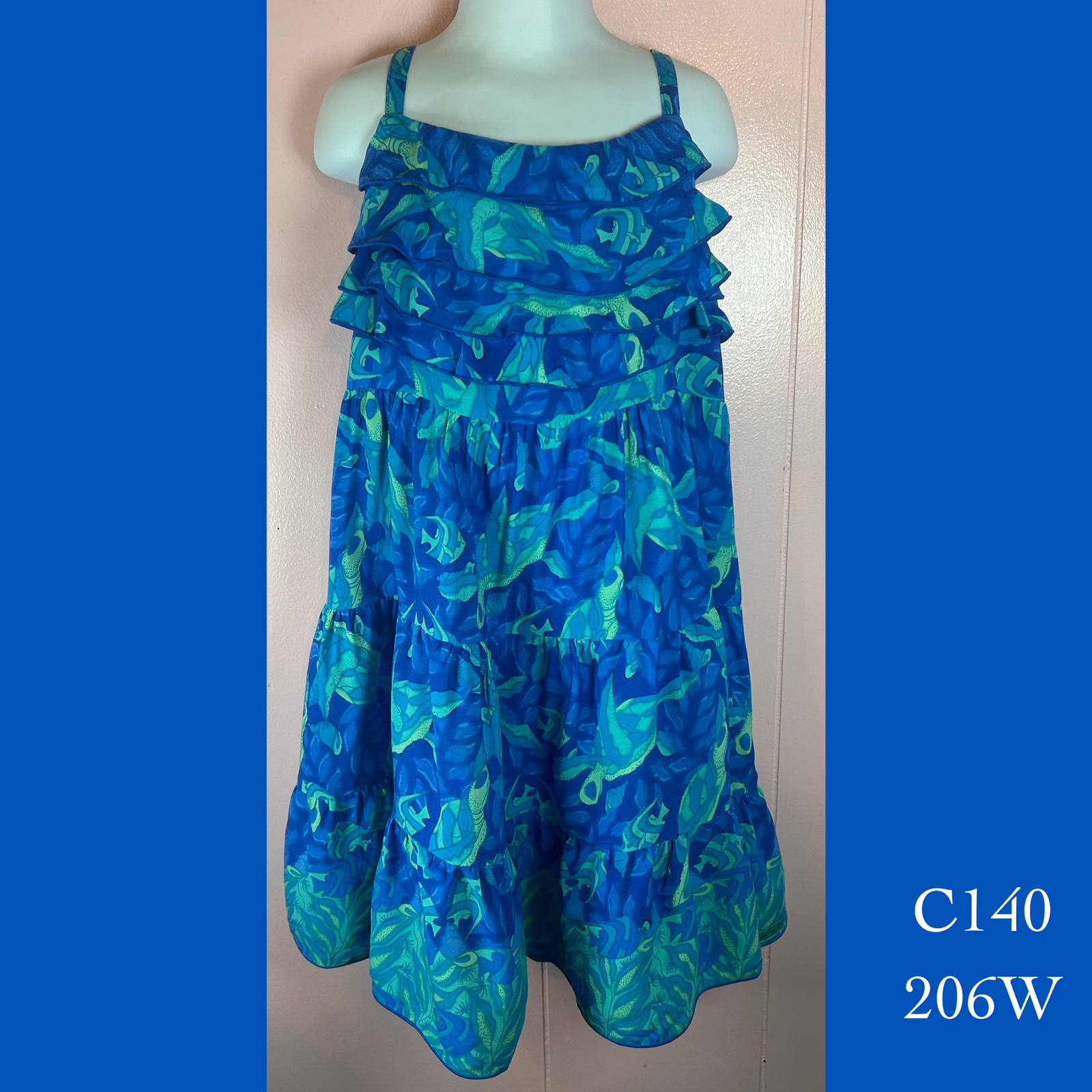 C140 - 206W , Ruffle Top Tier Dress