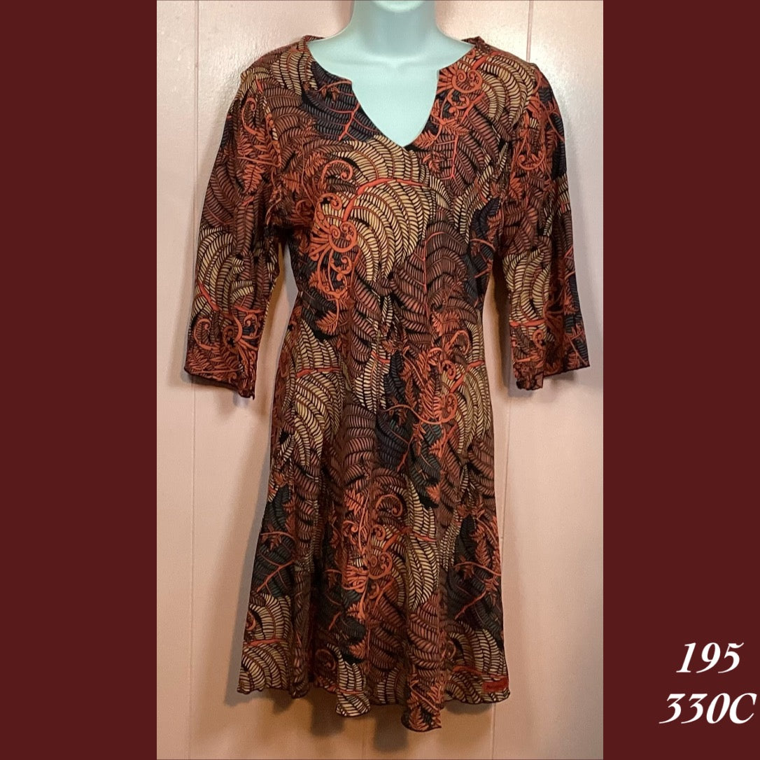 195 - 330C , Tunic dress with 3/4 sleeve