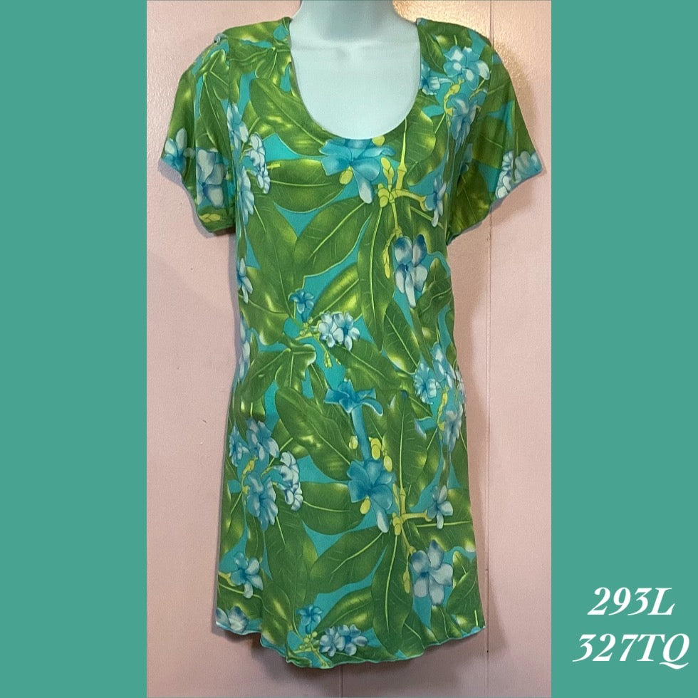 293LX - 327TQ , Sleeved bias cut top long plus size