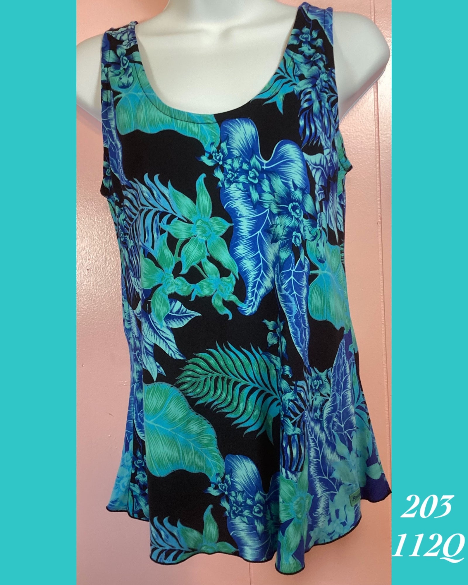 203 - 112Q , Bias cut tank top