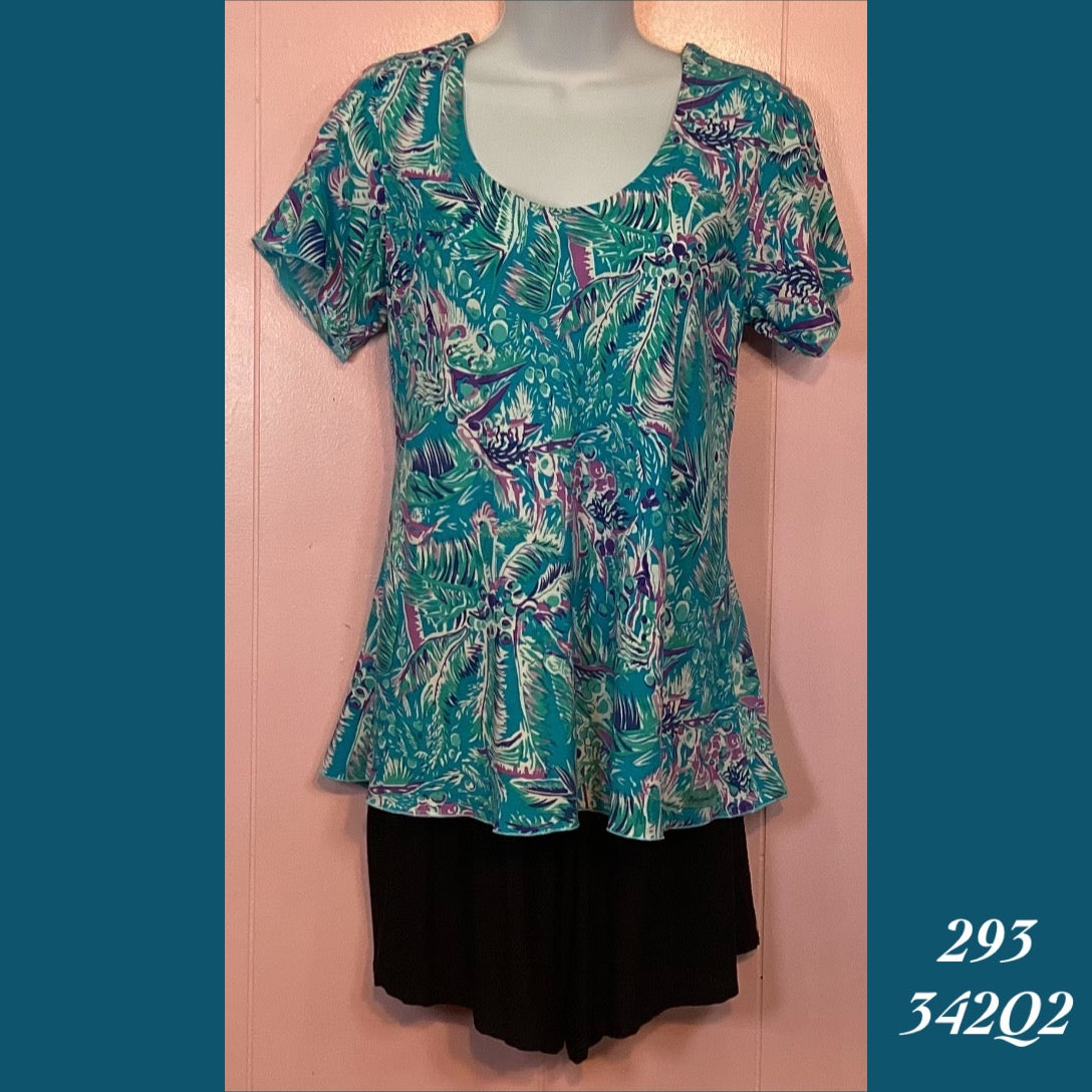 293 - 342Q2 , Sleeved bias cut top