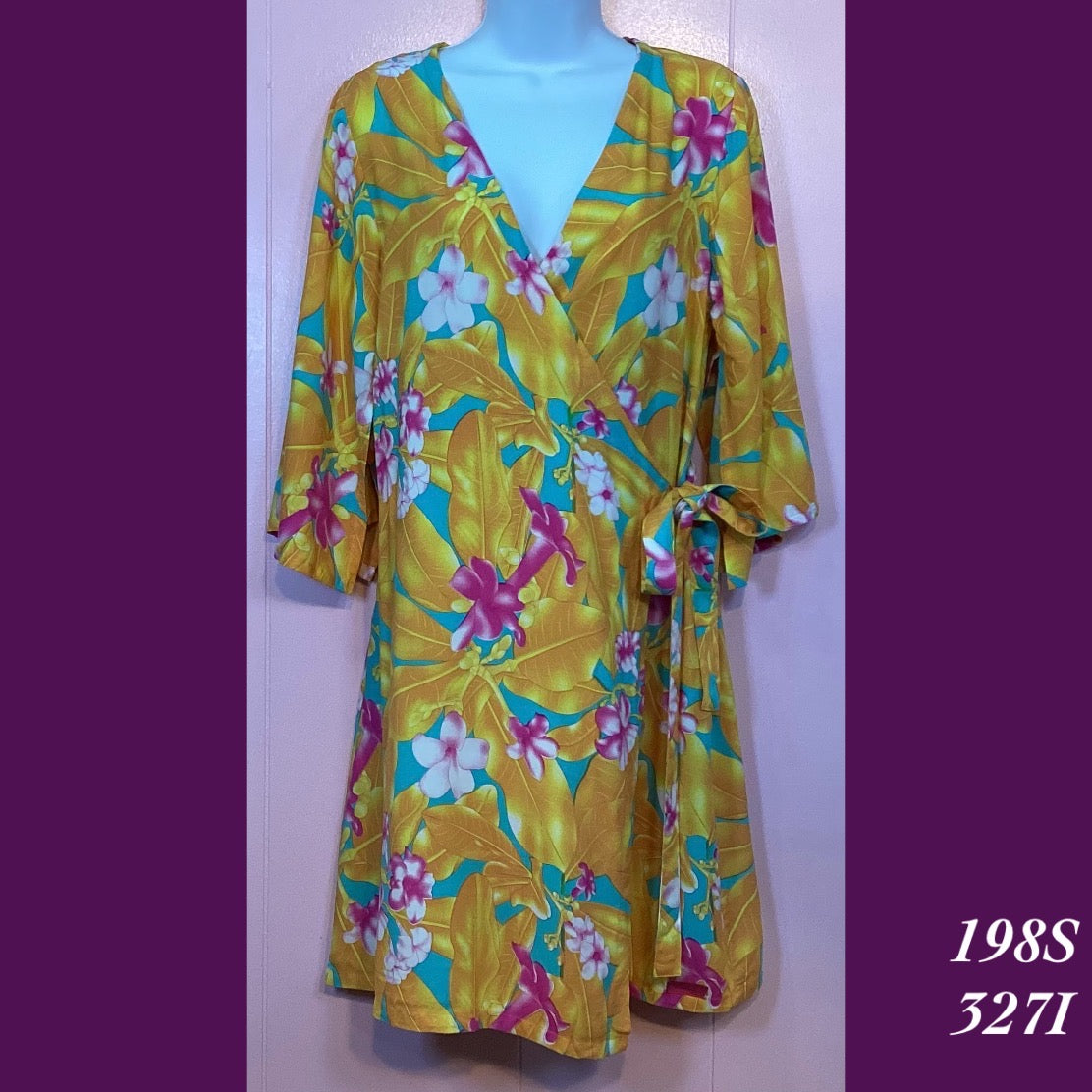 198S - 327I , Kimono Robe with pockets