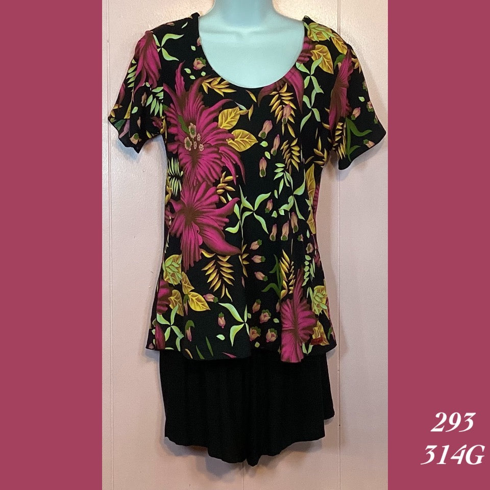 293 - 314G , Sleeved bias cut  top