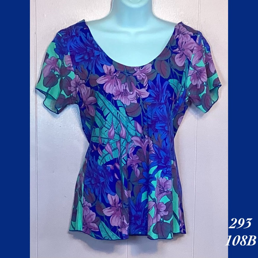 293 - 108B , Sleeved bias cut  top