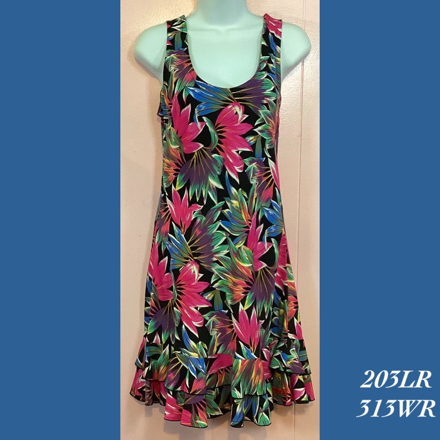 203LR - 313WR , Tank dress with ruffle