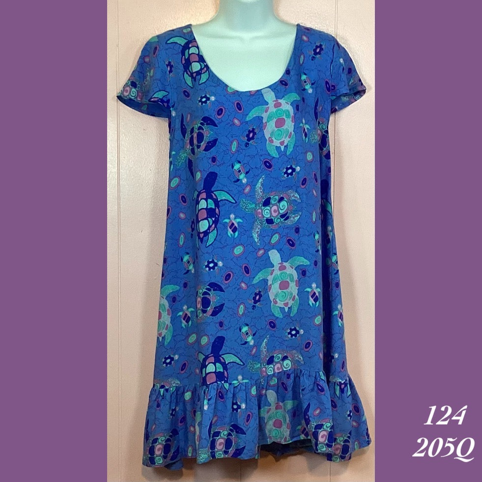 124 - 205Q , Ruffle cap sleeved dress