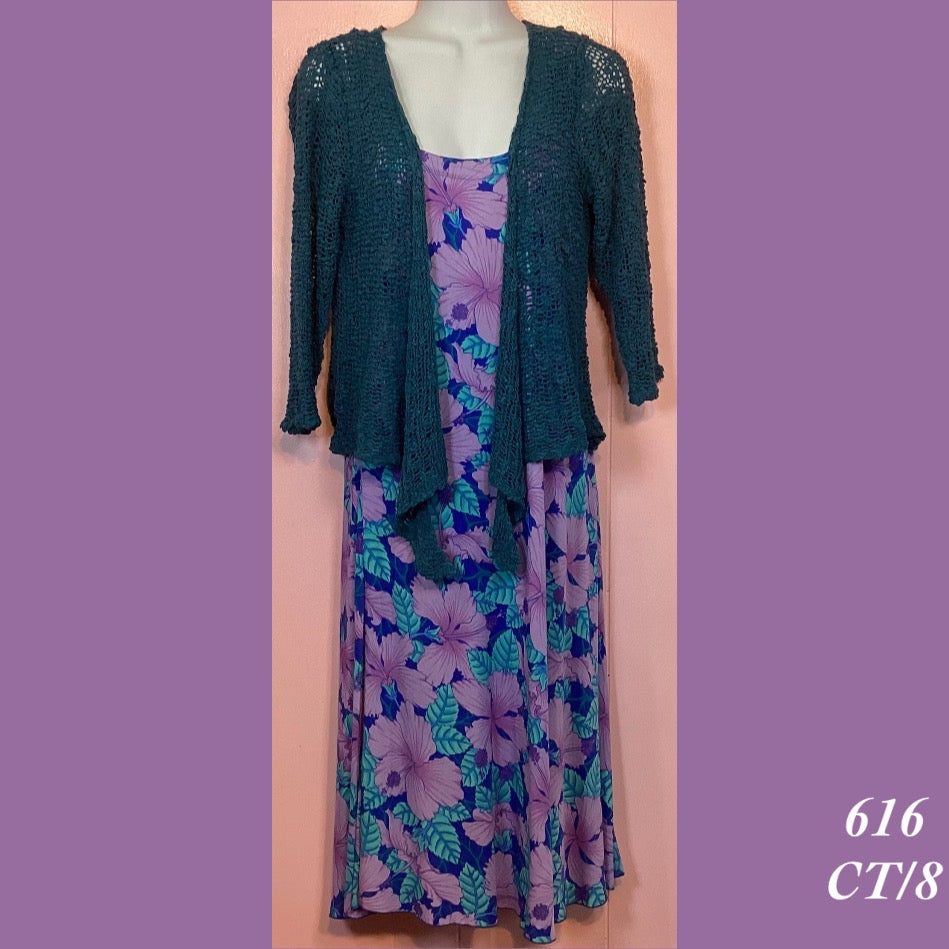 616 - CT/8 , Ocean Blue , Shrug ( Dress not included)