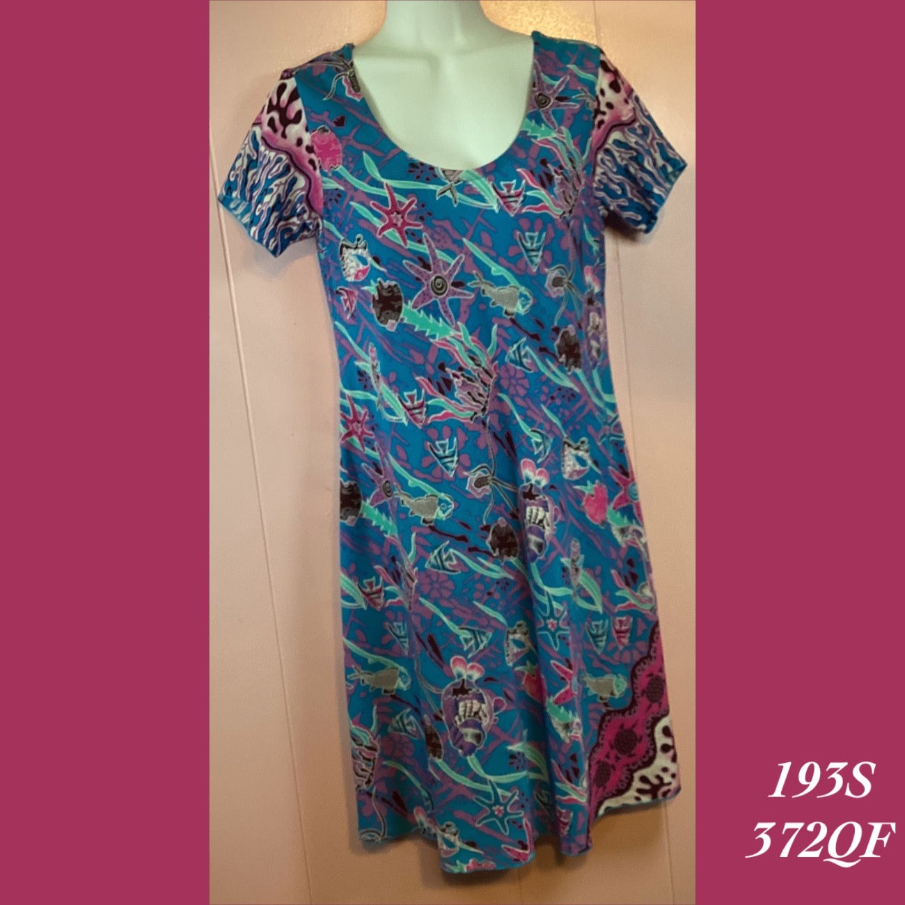 193S - 372QF , Cap sleeved bias cut dress