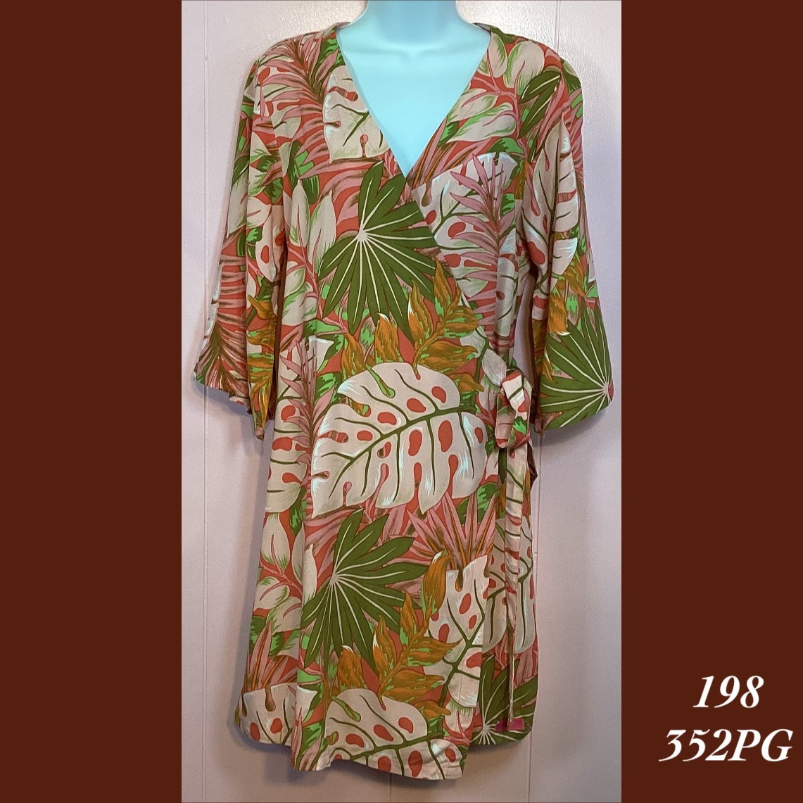 198S - 352PG , Kimono Robe with pockets