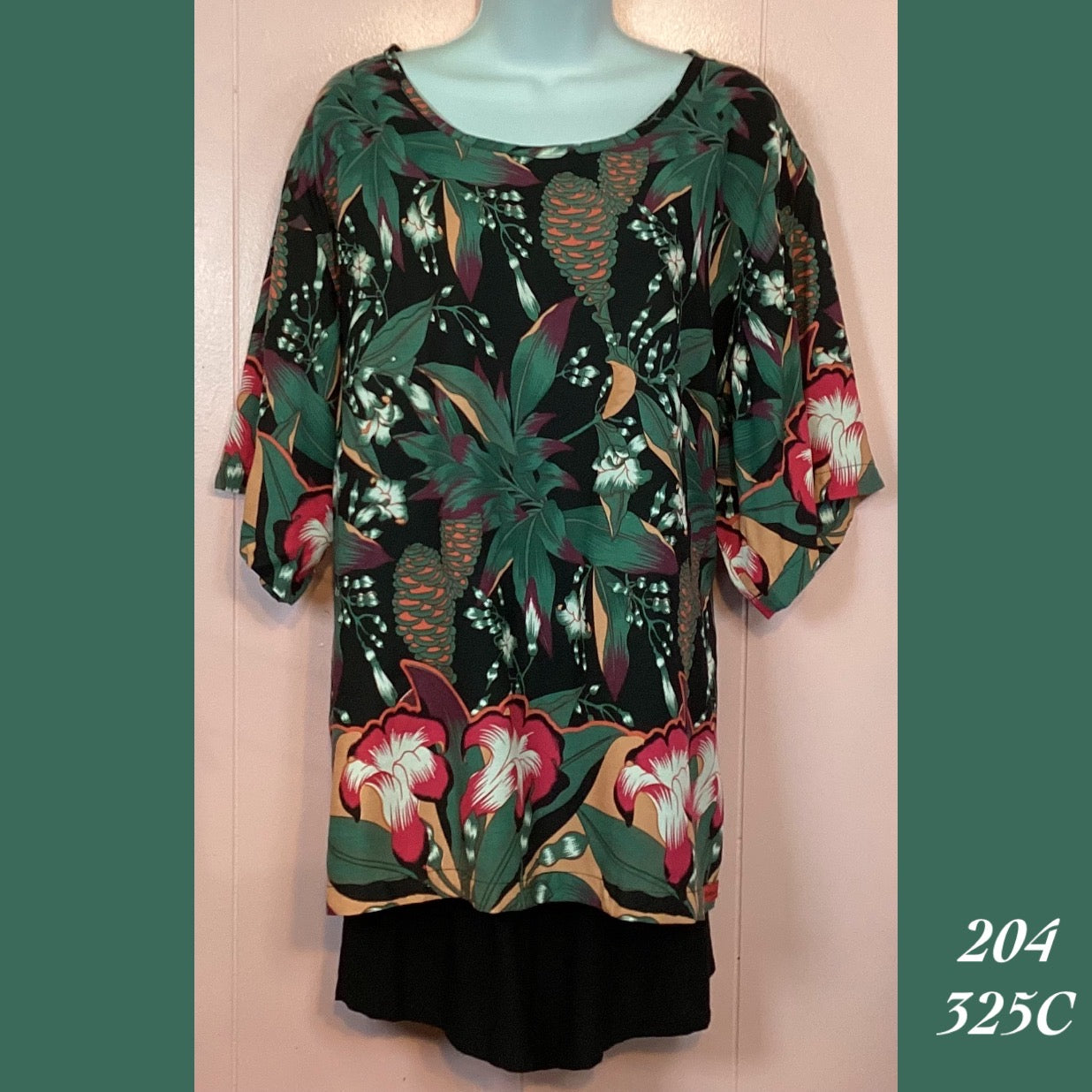 204X - 325C , Sleeved blouse plus size