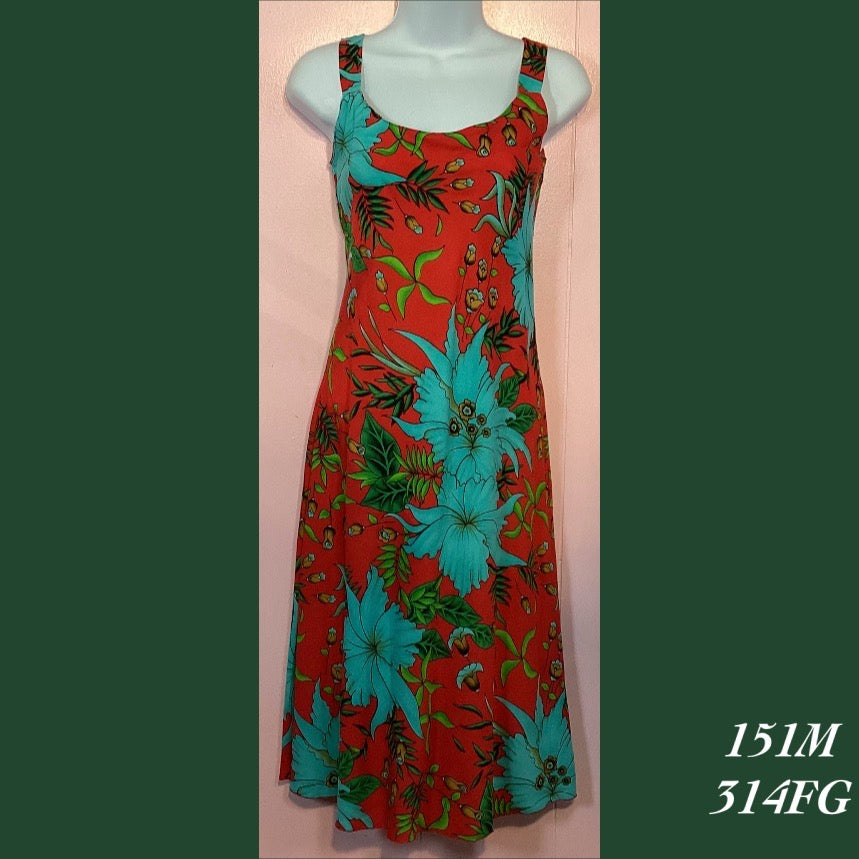 151M - 314FG , Bias strap dress mid length