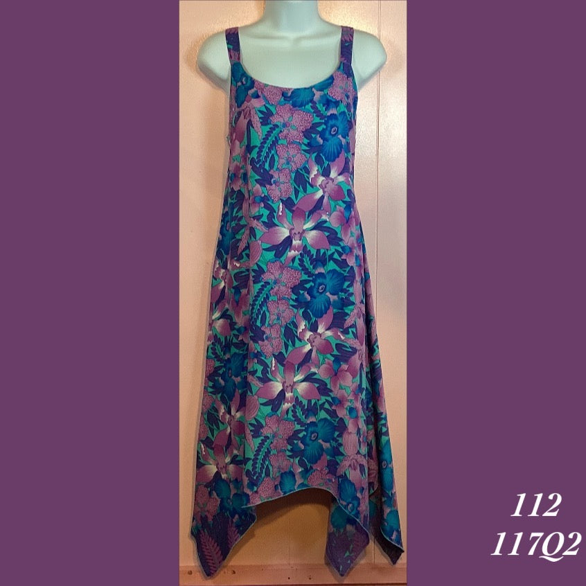 112 - 117Q2 , Strap dress with handkerchief hemline