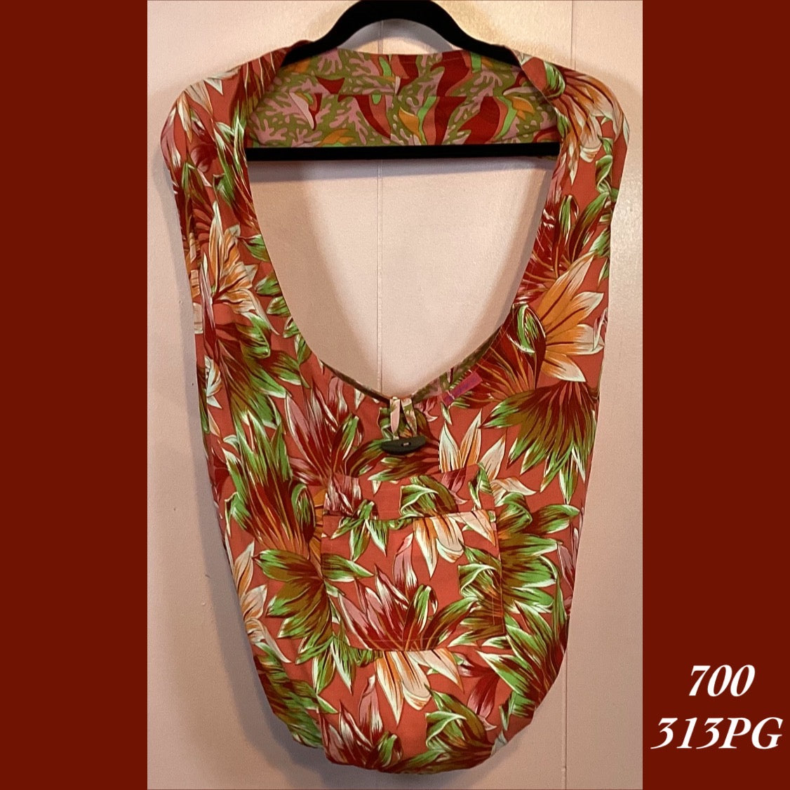 700 - 313PG , Reversible bag with zipper pouch on both sides