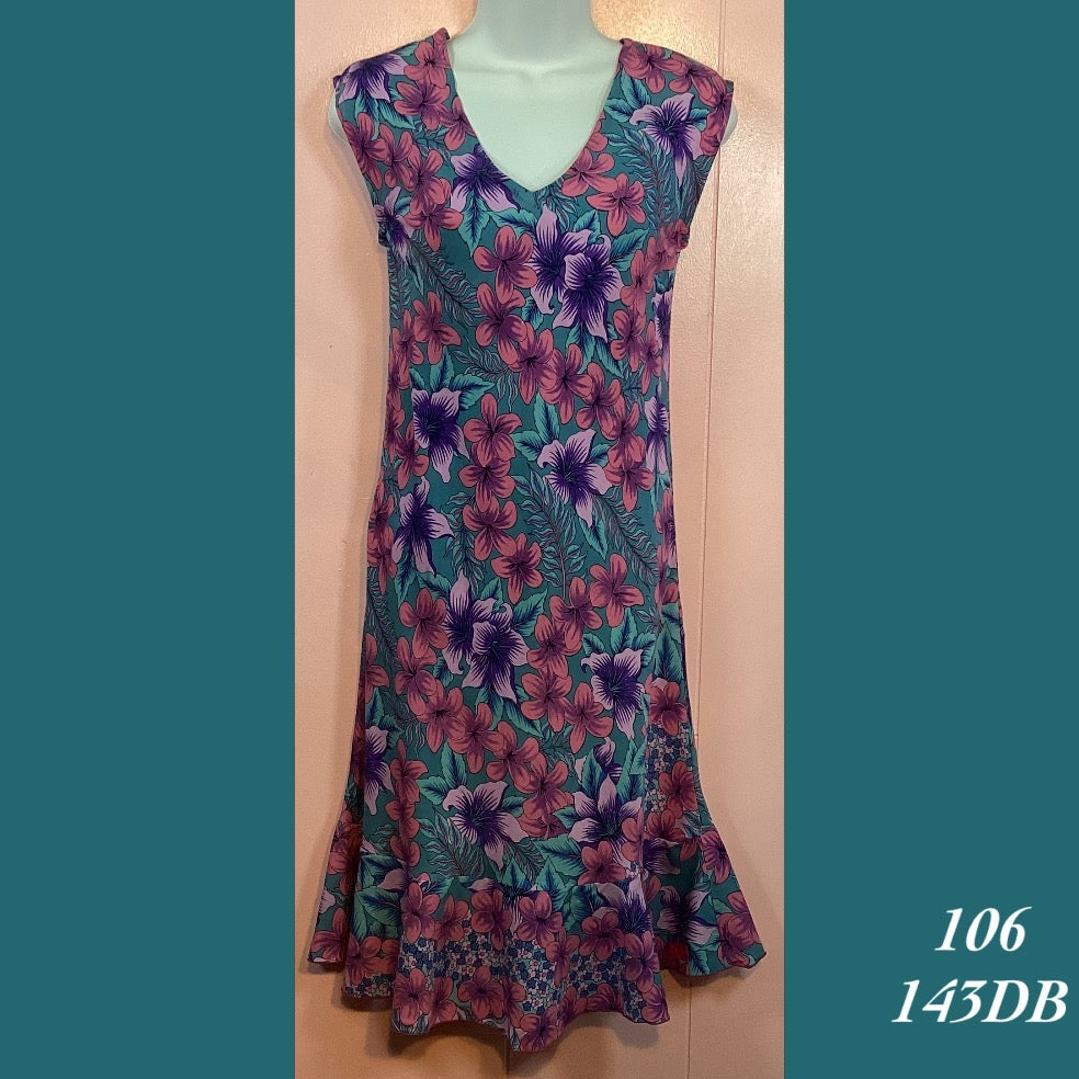 Rainbow Jo V-Neck Floral Mumu Summer Midi Dress - 106 - 143DB