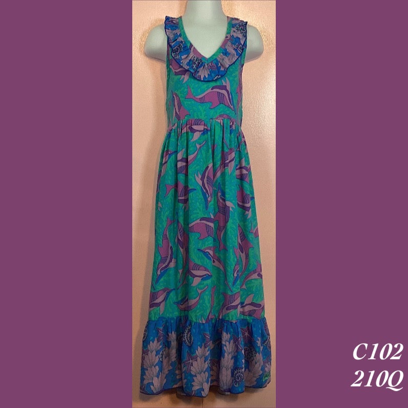 C102 - 210Q, Child's halter back maxi dress