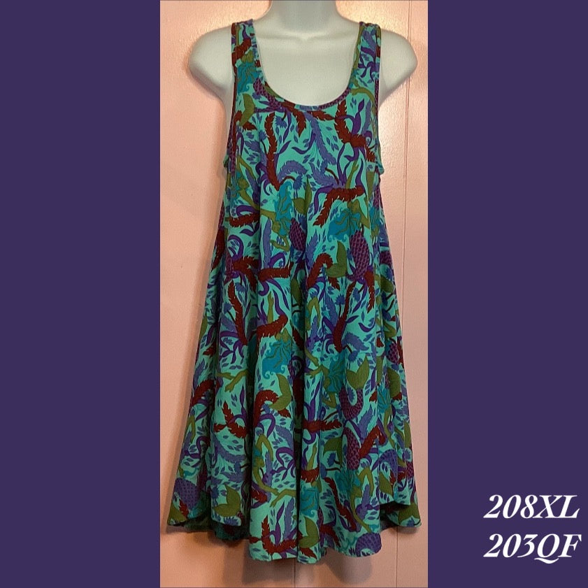 208XL - 203QF , Swing tank dress with pockets