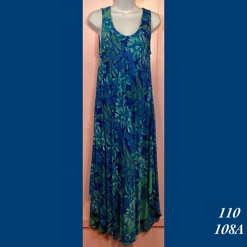 Rainbow Jo Sundress Resort Wear Floral Print Midi Dress - 110 - 108A