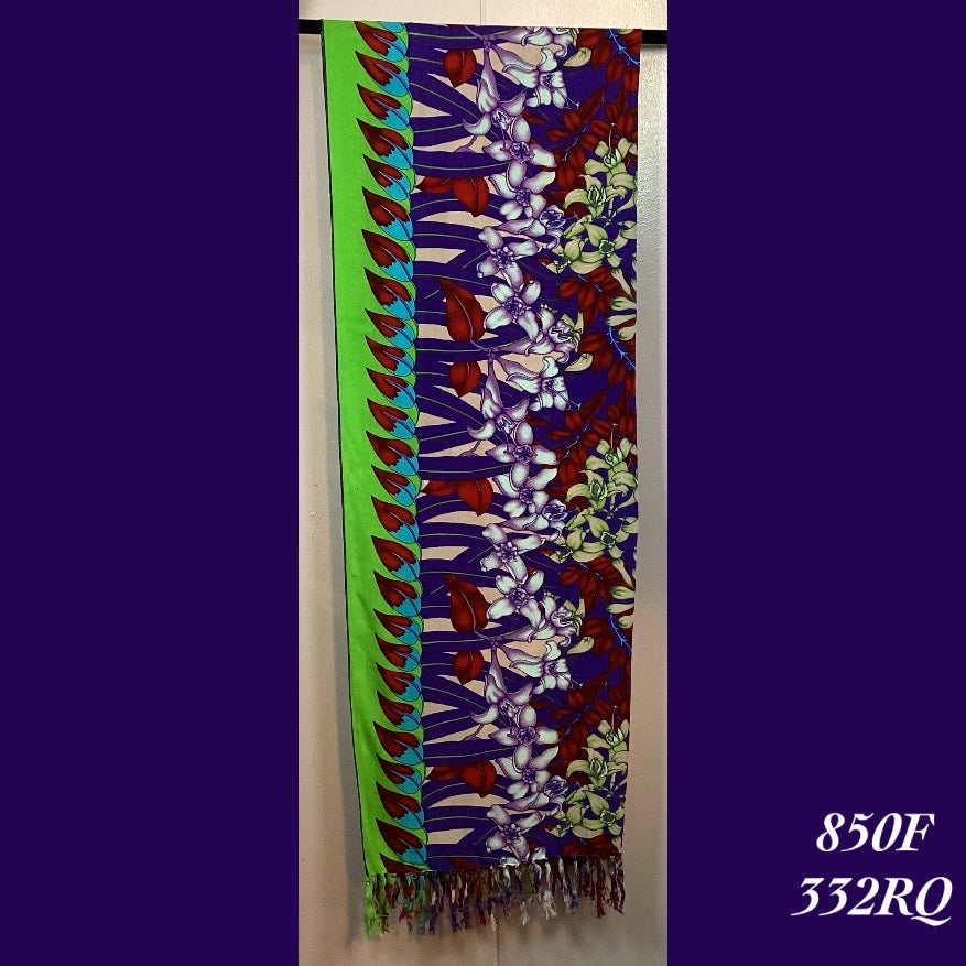 850F - 332RQ , Fringed scarf  (60 in. x 22 in.)