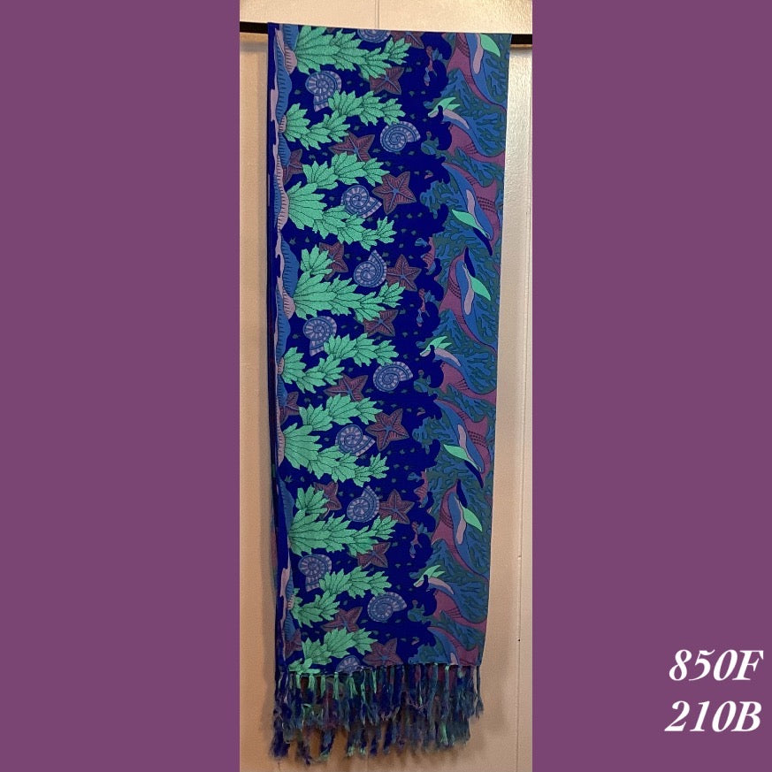 850F - 210B , Fringed scarf