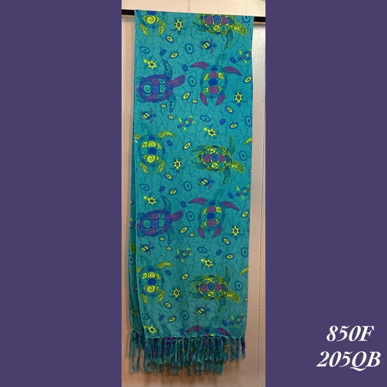 850F - 205QB ,  Fringed scarf  (60 in. x 22 in.)