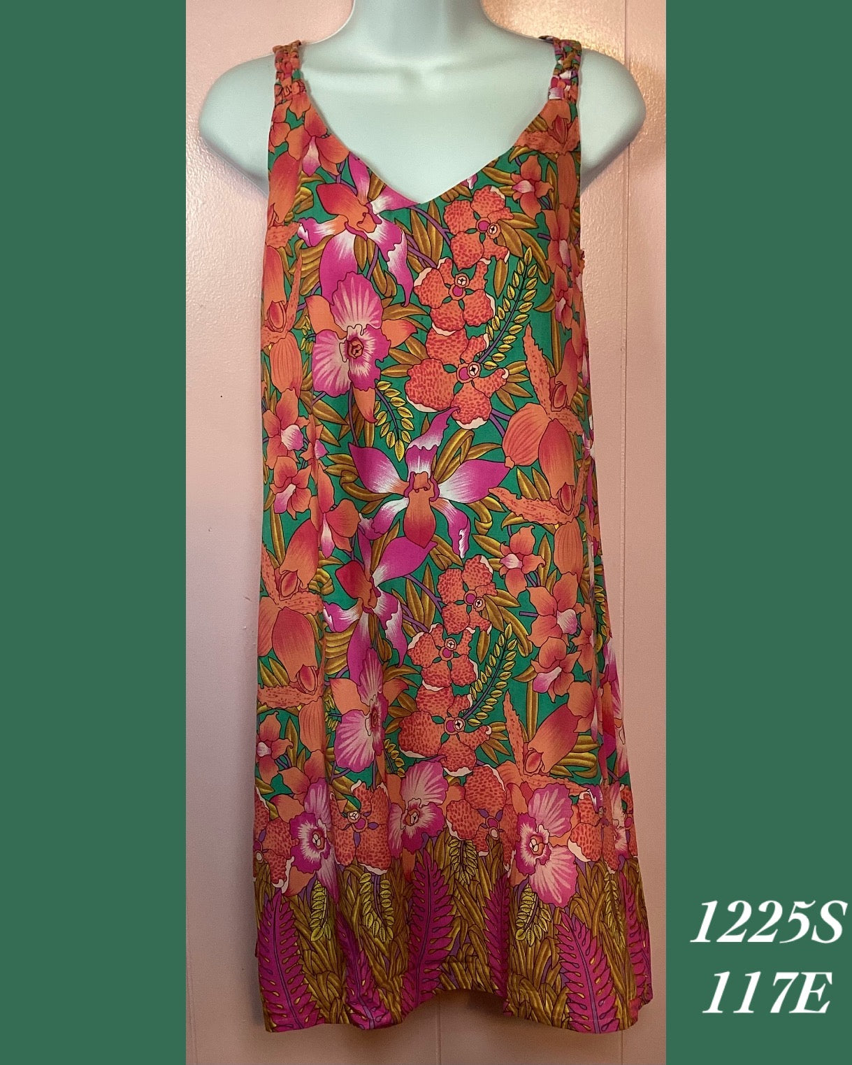 208XL - 117E , Swing tank dress with pockets