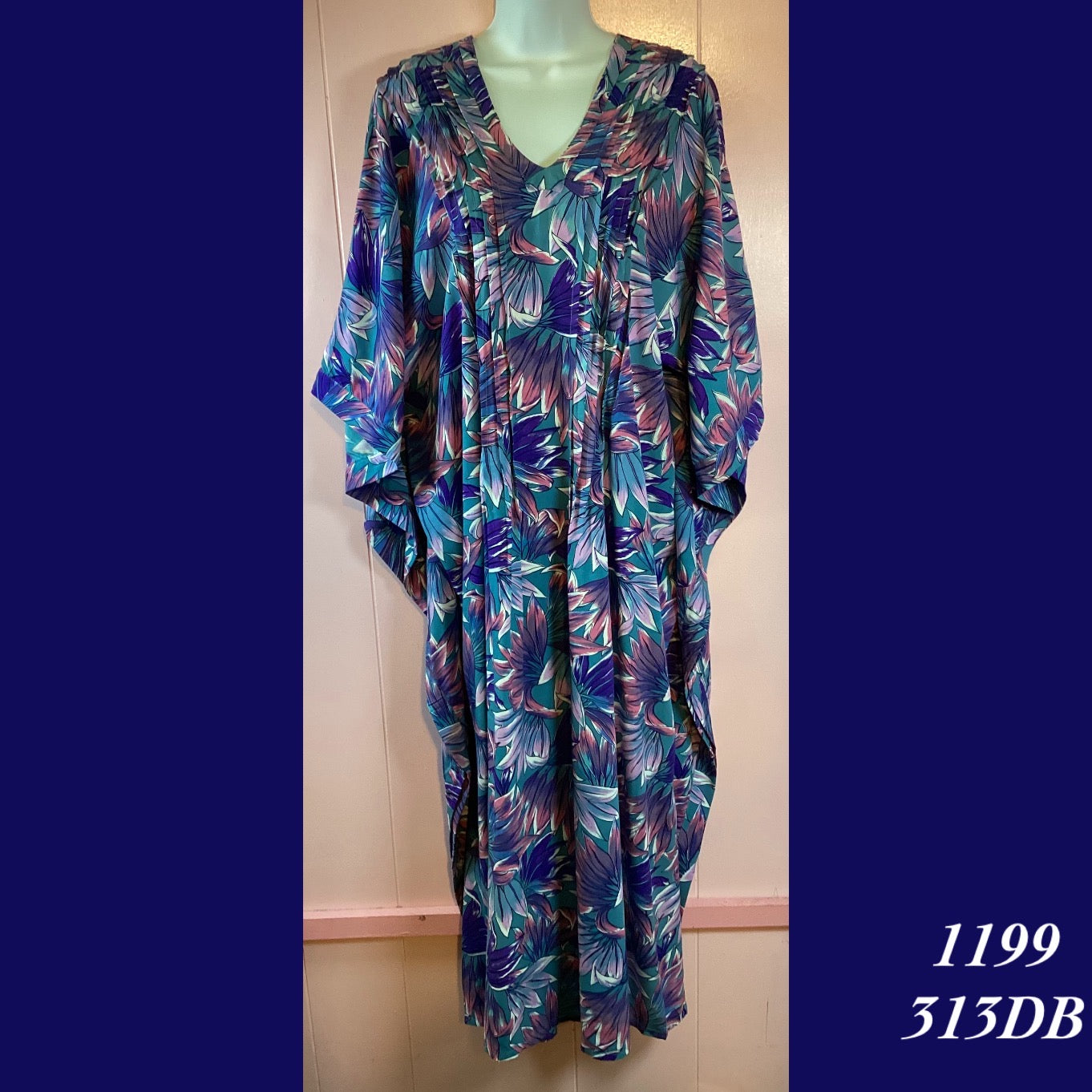 1199 - 313DB , Pleated caftan square bottom