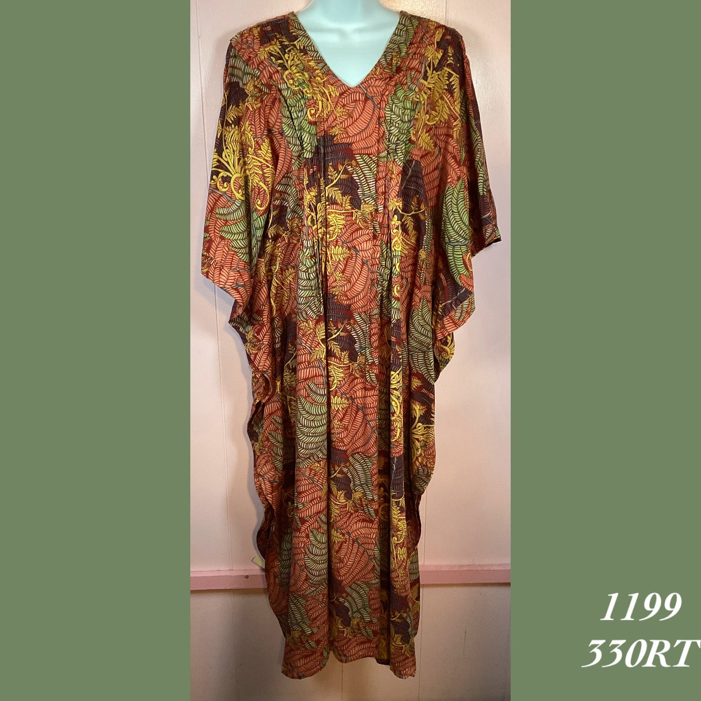 1199 - 330RT , Pleated caftan square bottom