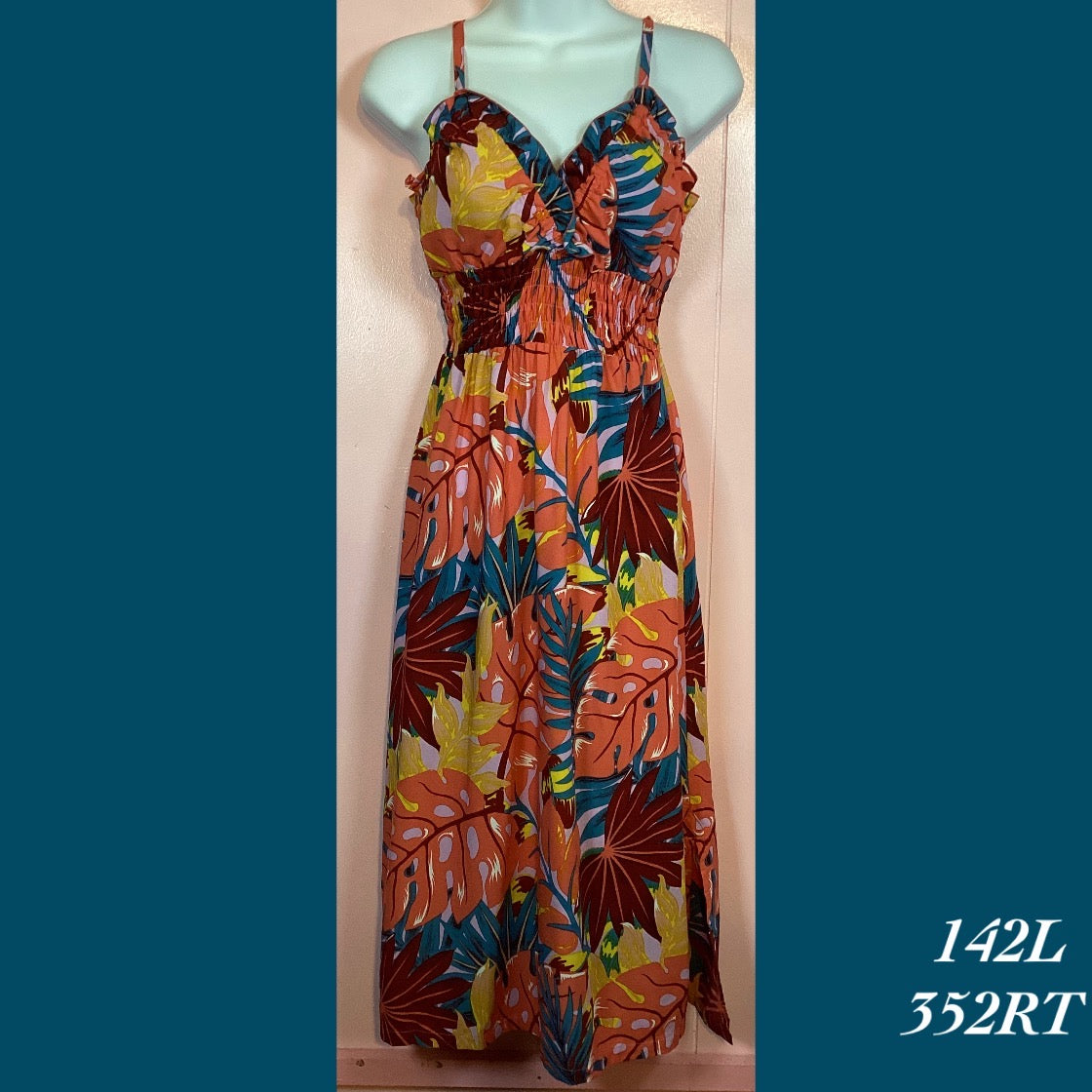 142L - 352RT , Elastic sun dress long