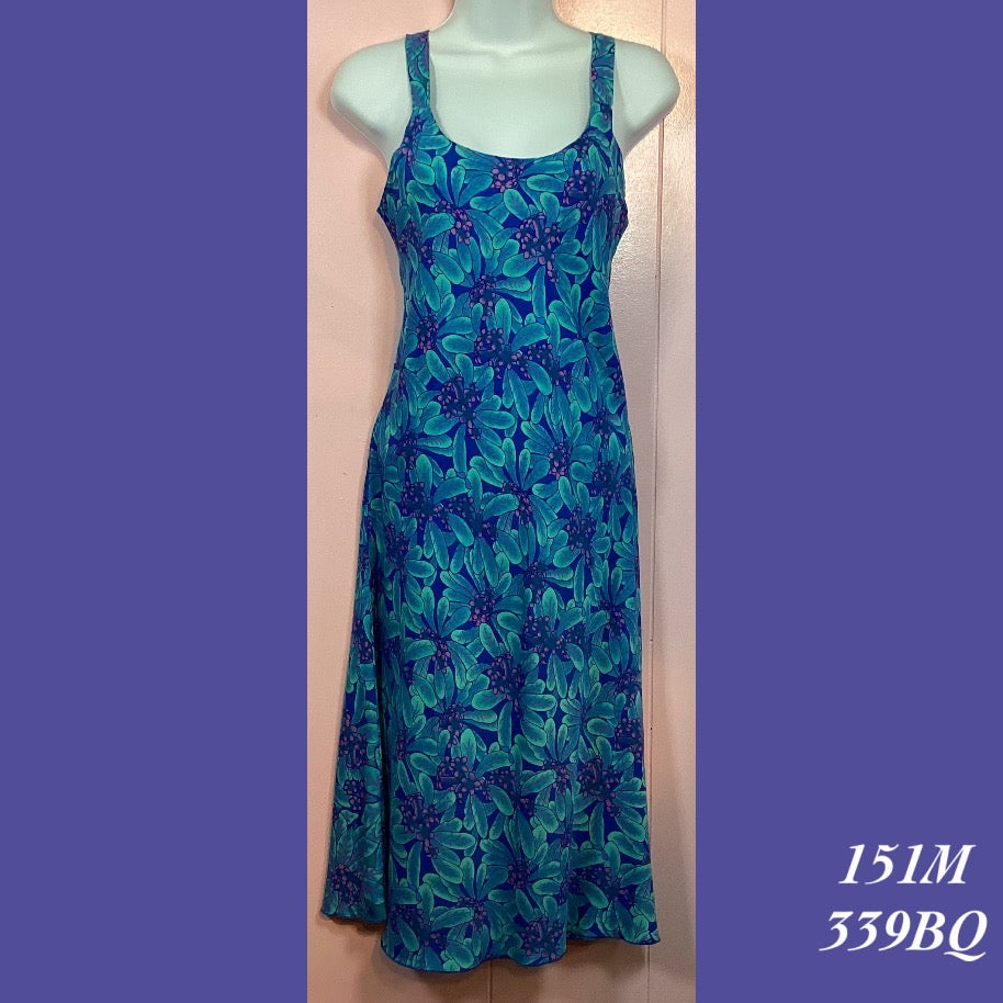 151M - 339BQ , Bias cut strap dress tea length