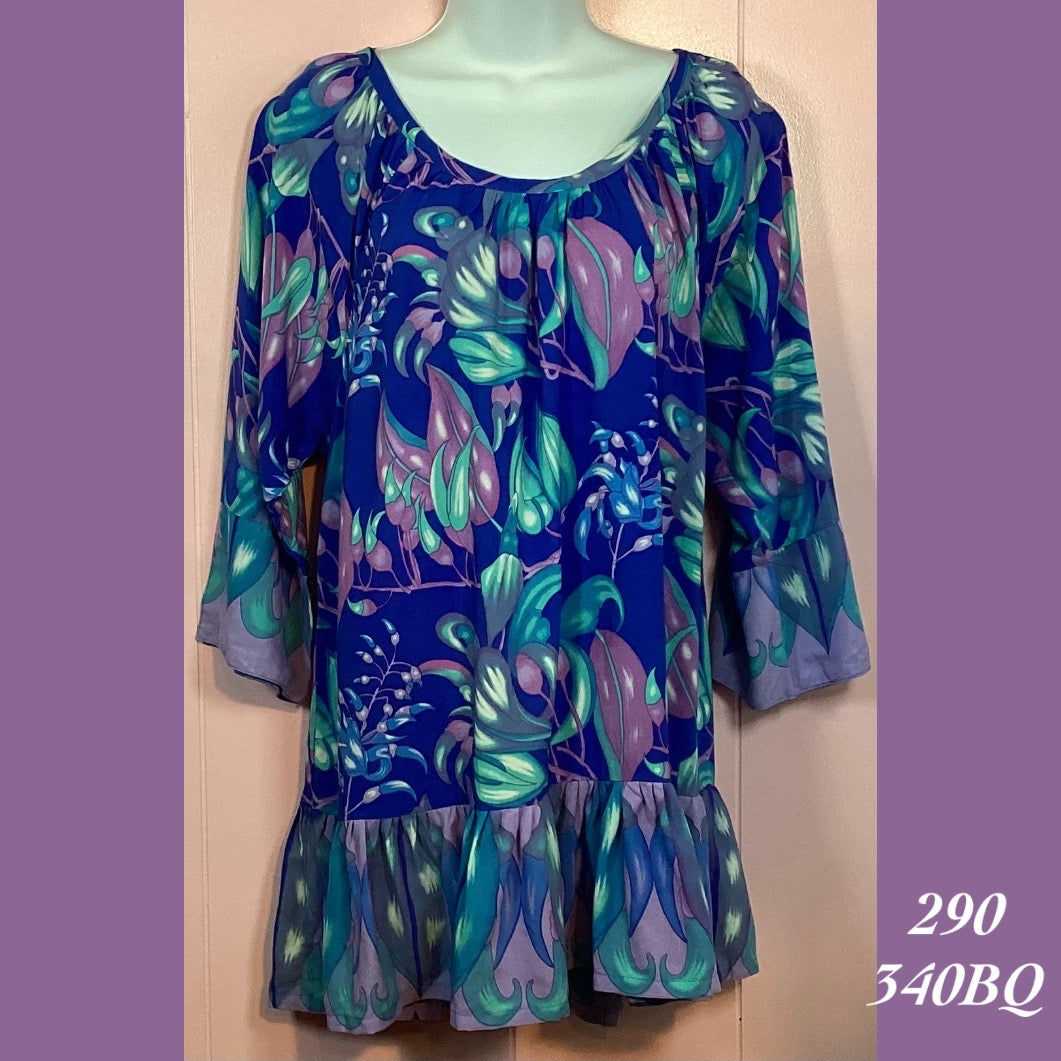 290 - 340BQ , Pleated neck top