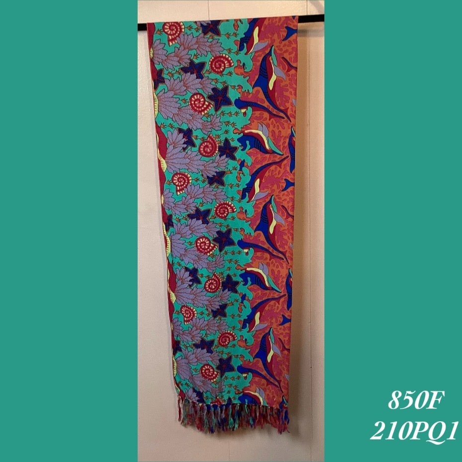 850F - 210PQ1 , Fringed scarf