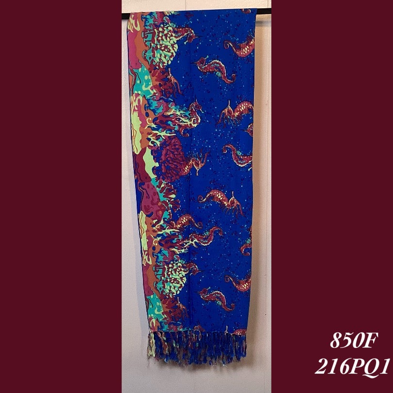 850F - 216PQ1  , Fringed scarf