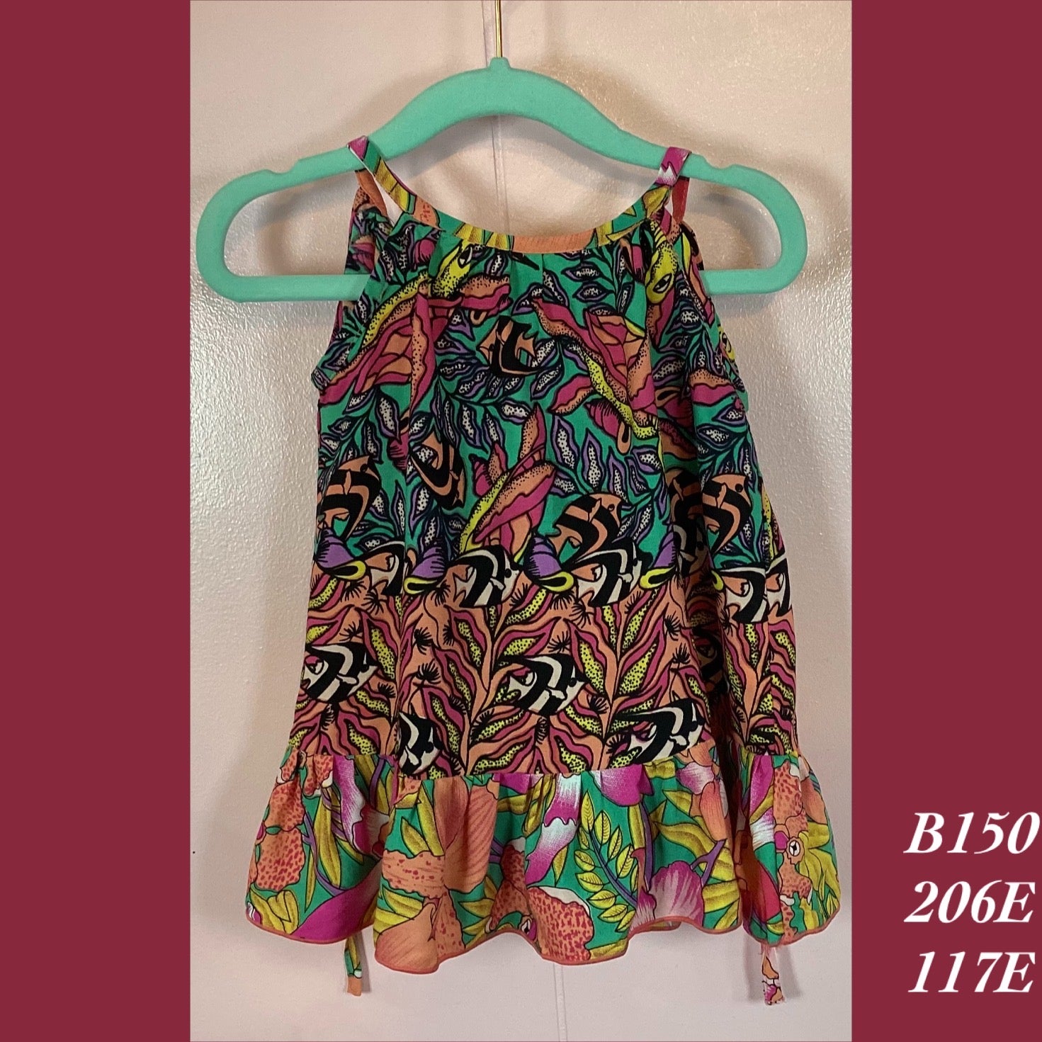 B150 - 206E , Draw string back dress