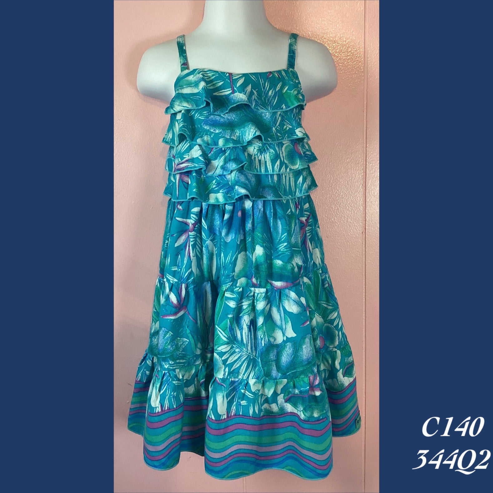 C140 - 344Q2 , Ruffle Top Tier Dress