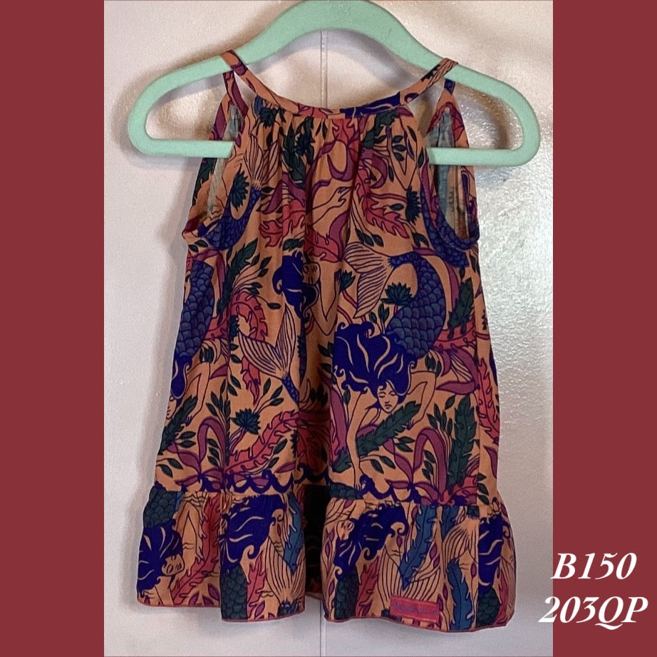 B150 - 203QP , Draw string back dress