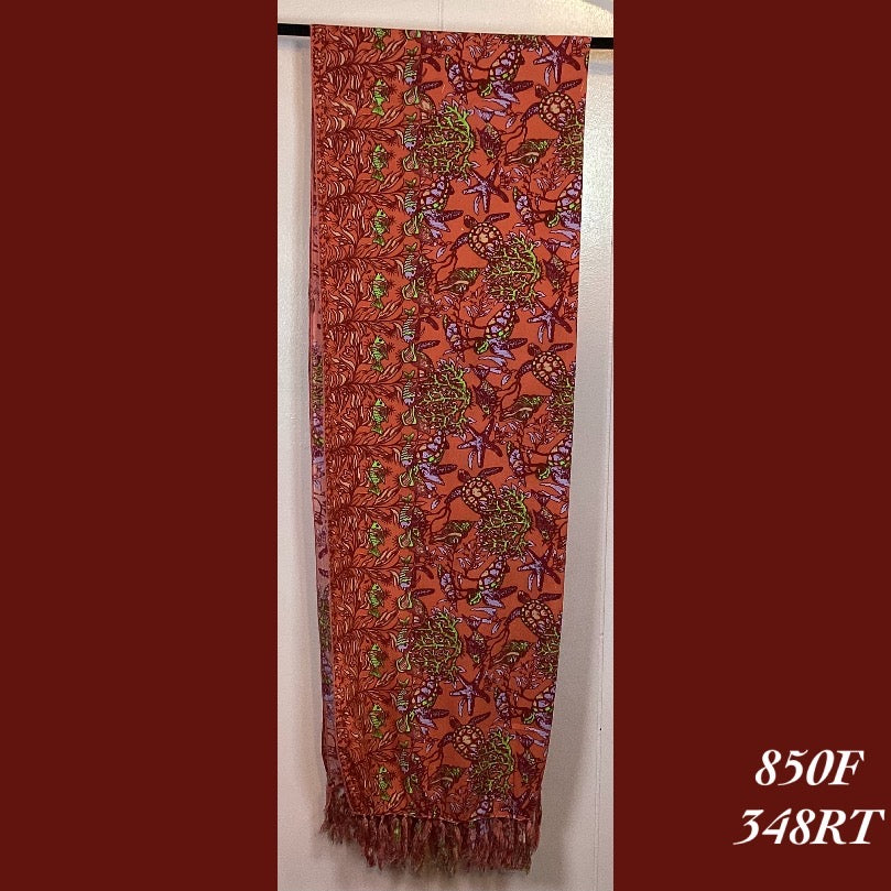 850F - 348RT , Fringed scarf  (60 in. x 22 in.)